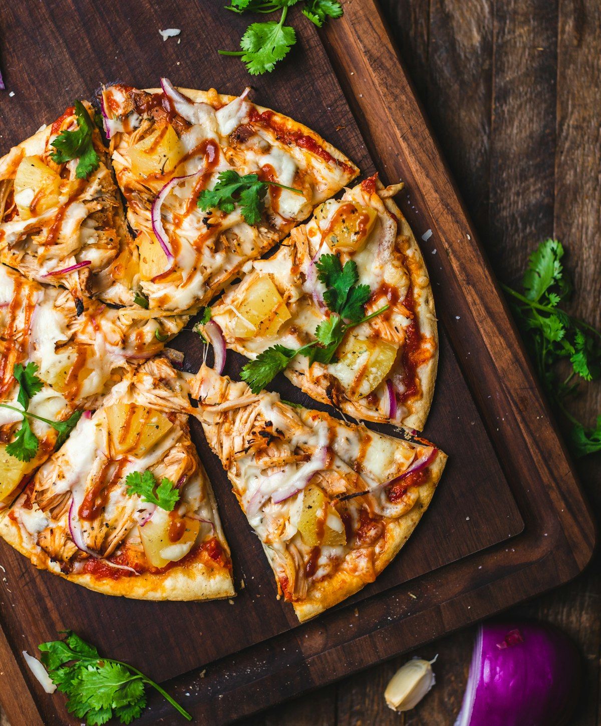Wood-fired pizza fresh from the oven